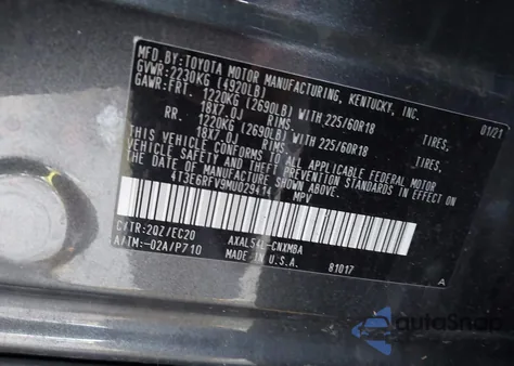 2021 Toyota Rav4 Hybrid Xse from USA, damaged, VIN 4T3E6RFV9MU029414